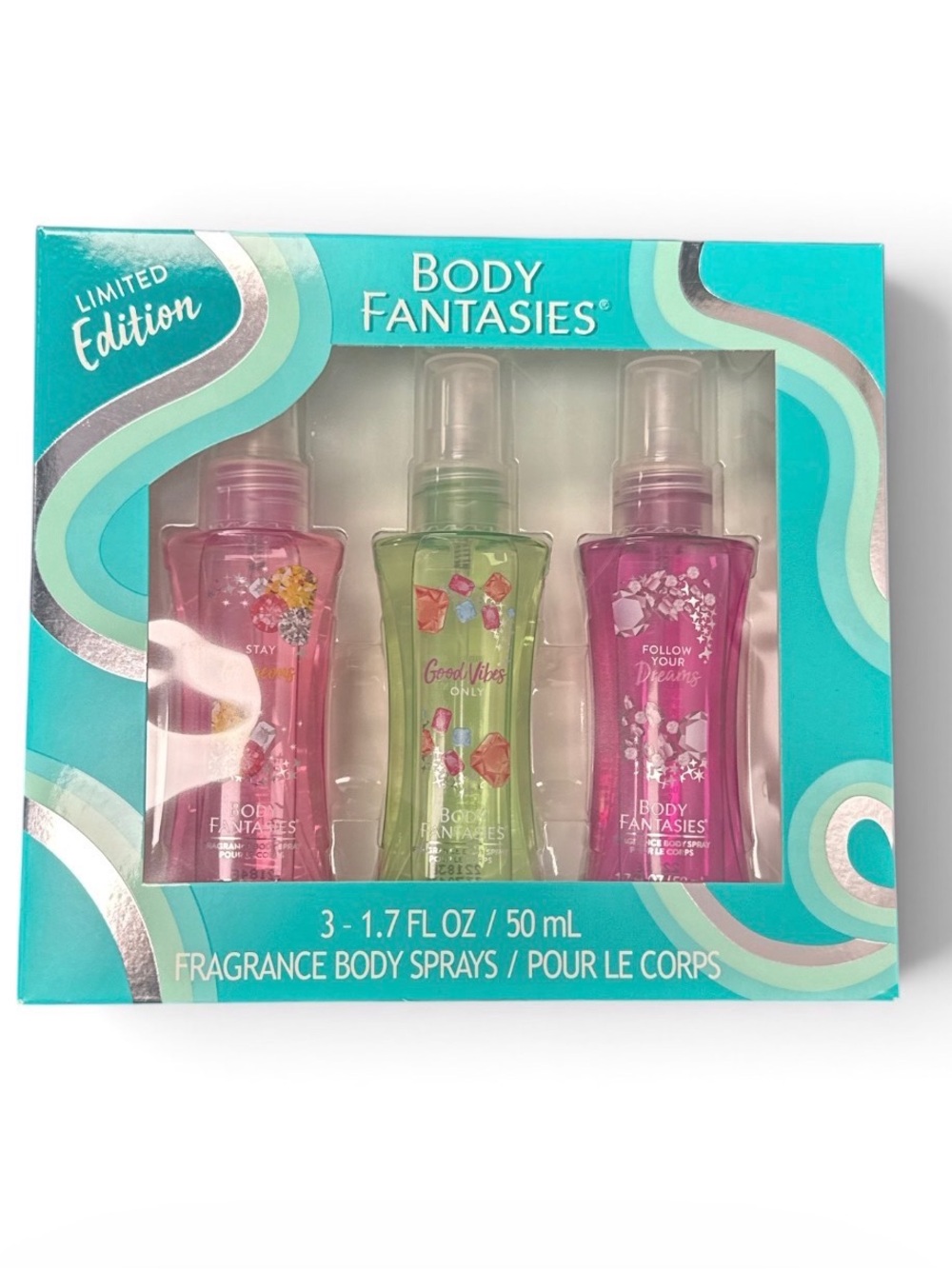 Fantasie Pink & Green Body Fantasies Fragrance Spray Trio
